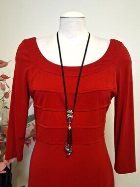 Shelley Vintage Artistic Black Beads Dangle Pendant Genuine Leather Necklace